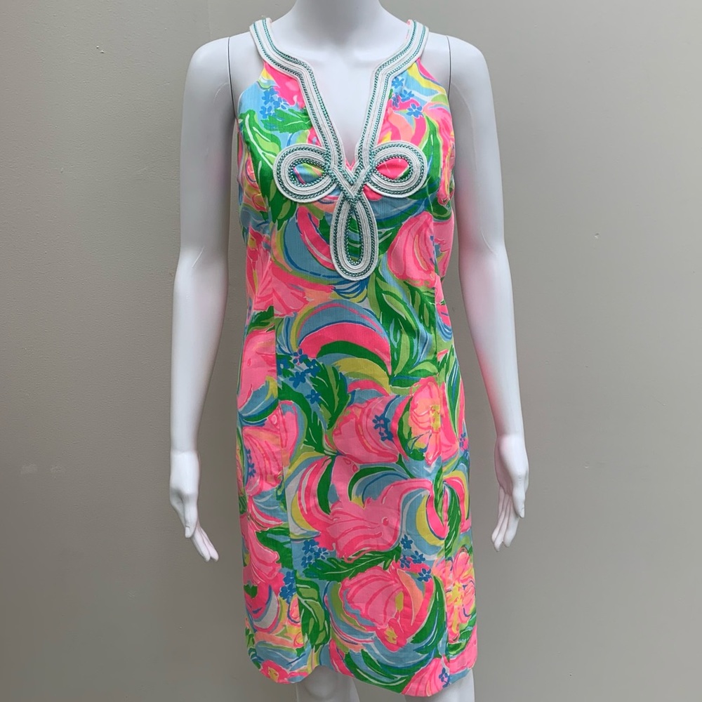 Lilly Pulitzer Pink and Green Floral Dress